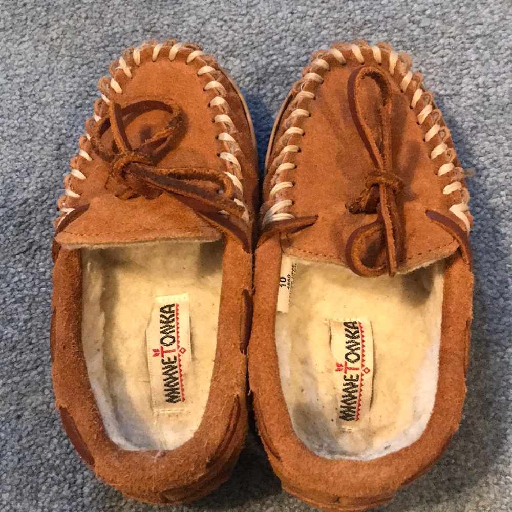 Boys moccasins, size 10